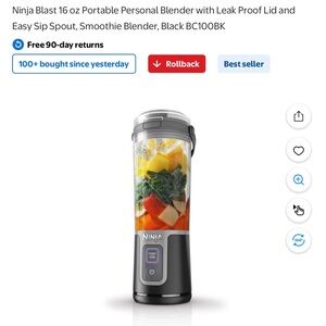NWT 16 OZ Ninja Blast Portable Blender